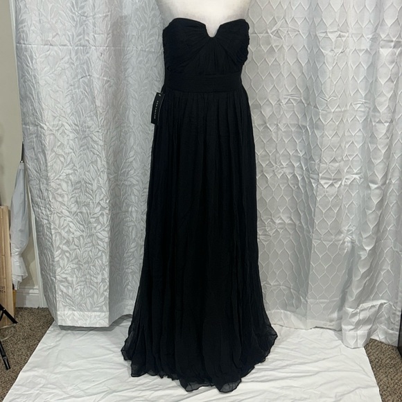 black strapless flow bridesmaid prom ballgown dress Ann Taylor NWT - Picture 1 of 9